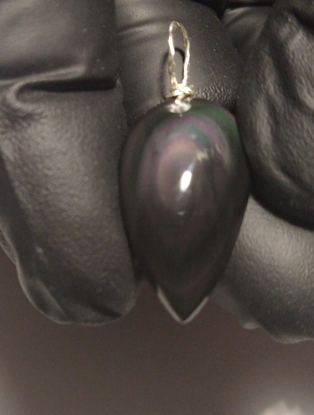 Rainbow Obsidian Sterling Silver Pendant
